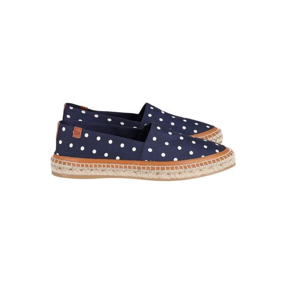 Gabriela Hearst Alba Polka-Dot Espadrilles in Navy Blue...